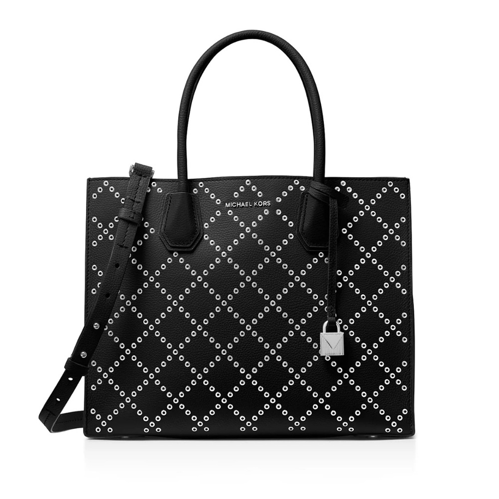 MICHAEL Michael Kors Mercer Stud and Grommet Convertible Large Leather Tote